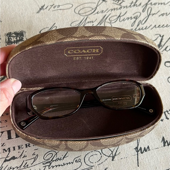 NEW!Coach Eyeglasses HC 6009 (Violet) 5001 Dark Tortoise Oval Frame 52[16 135 - Picture 2 of 13